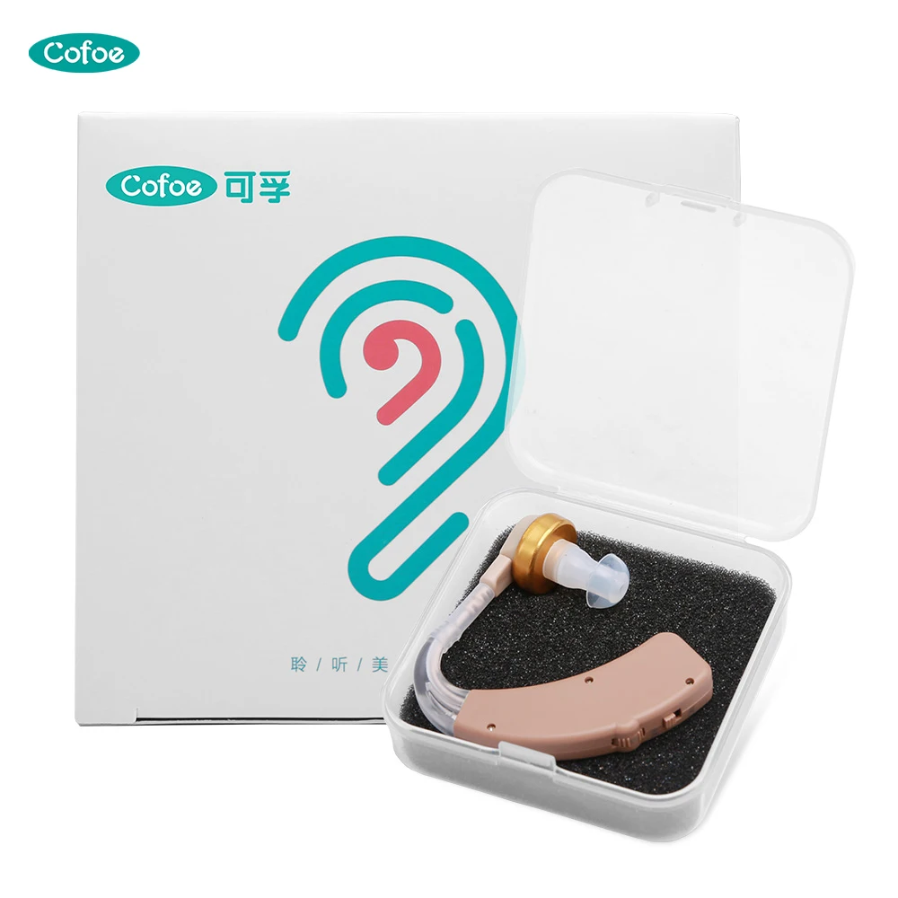 Cofoe BTE слуховые аппараты, усилитель звука для ушей, инструмент для ухода за ушами, перезаряжаемый Регулируемый слуховой аппарат для пожилых людей/пациента с потерей слуха