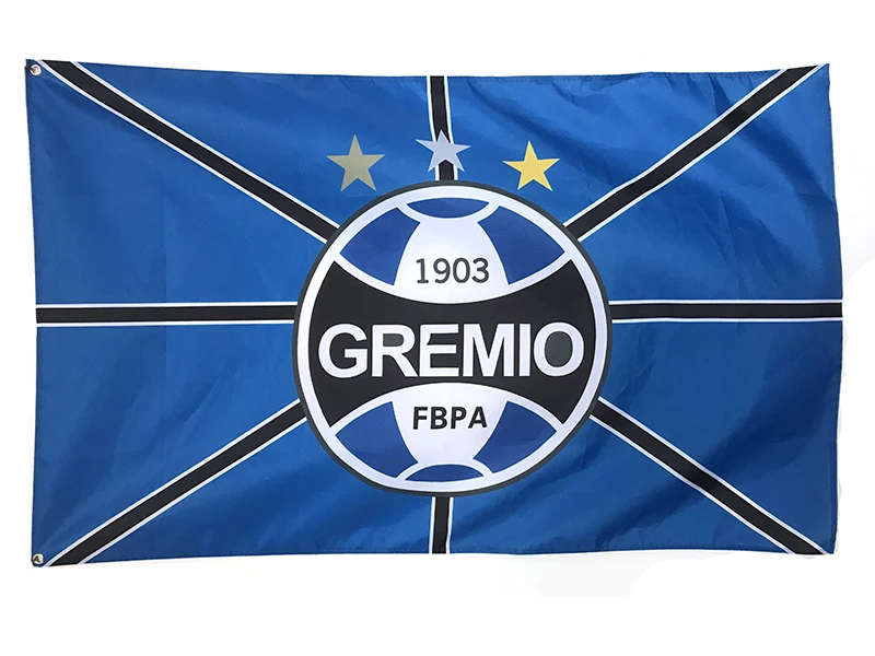 3ft x 5ft 3 x5ftIFootball Флаг Бразилии(Бразильский спортивного клуба) Гремио флаги баннер Печать баннер, флаг из полиэстера Размеры 150*90 см