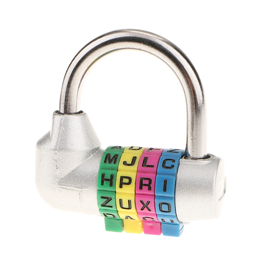 4 Dial Combination Lock Resettable Padlock For Flight Case Toolbox Suitcase Luggage Metal Code Password Lock