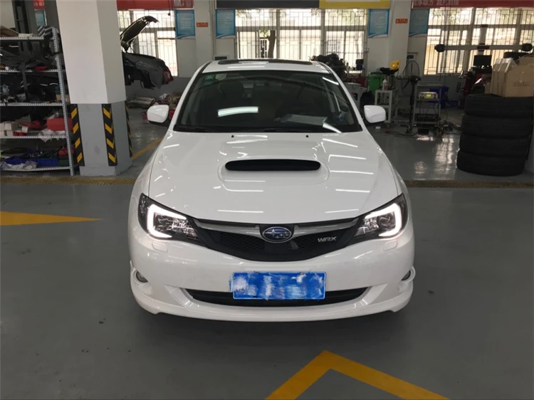 Автомобильный Стильный чехол для фары для Subaru WRX STI 2009-2012, светодиодный фонарь, DRL Объектив, двойной луч, биксенон, HID