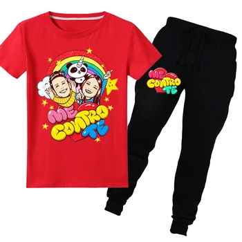 

me contro te 2020 Summer Baby Girl Clothes Cotton Short Sleeve Cartoon T-shirt+shorts 2pcs Baby Tracksuit Baby Boy Clothing Set