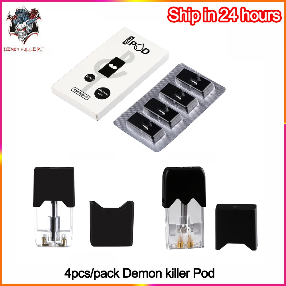 

4pcs/pack Original Demon killer Replacement Pod Cartridge 0.7ml Capacity Ceramic core & PCTG core 1.8ohm Resistance Pod