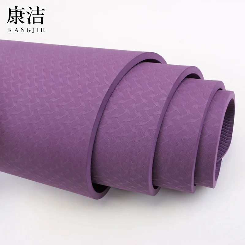 

8 Mm * 61X183 Monochrome TPE Yoga Mat Environmentally Friendly Tasteless Thick Micro Defective Item Second Product Anti-slip Gym
