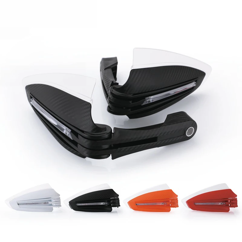 Universal 7/8&quot 22mm Motorcycle Accessories Hand Guards with LED Turn Signal Light Carbon Protectors For KTM Honda Kawasaki | Автомобили