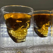 Креативная прозрачная пивная бутылка для вина, стеклянная чашка с черепом, красное вино, трезвый кухонный аксессуар, высокое коктейльное стекло es Bar