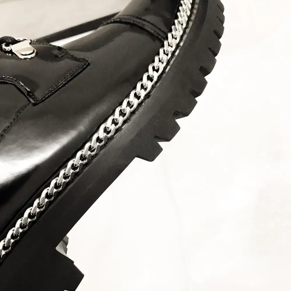 Женские туфли-лодочки из натуральной женская из телячьей кожи; туфли в ретро-стиле ручной работы сапоги до щиколотки черного цвета; ботинки; резиновые сапоги из водонепроницаемого материала на низком каблуке для верховой езды, нормальный Размеры