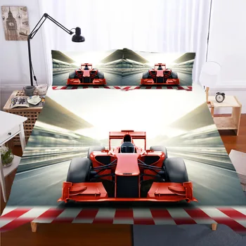 

JUSTCHIC 3D Quilt Cover Sport Series Motorcycle Racing Bicycle Off-road Printing Duvet Cover Pillowcase 6ft 6.6ft Bed
