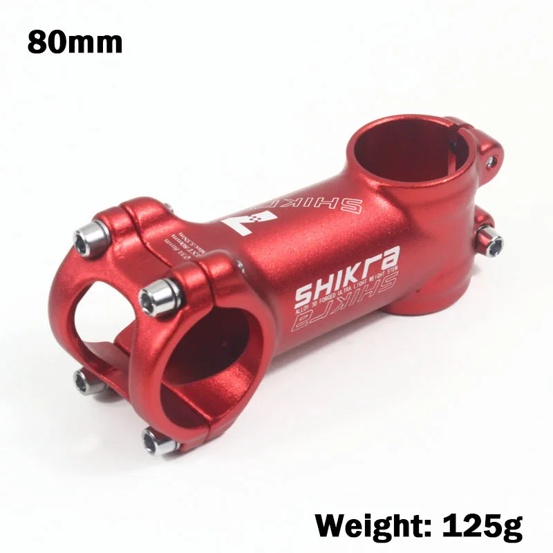80mm Тювик велосипедный вынос руля MTB дорожный велосипед стволовых 31,8 мм 7 градусов 45/55/65/70/80/90/100/110 мм сверхлегкий горный велосипед вынос руля - Цвет: 80mm