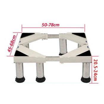

(6 feet)15-18.5cm height adjustable 25mm stainless Fridge mount refrigerator floor stand holder bracket washing machine mount