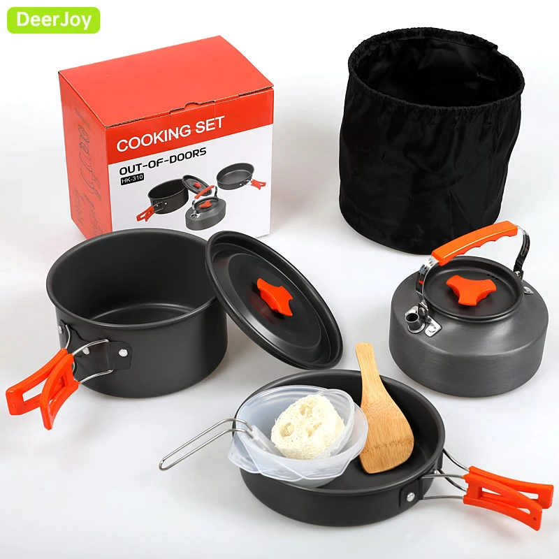 Camping Cookware Mess Kit Backpacking Gear And Hiking Outdoors Bug Out