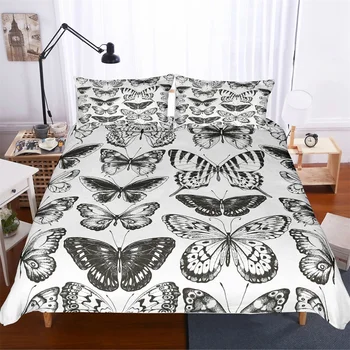 

Butterfly Bedding Set Bedroom Decor 100% Microfiber Soft Hypoallergenic Zipper 1PC Duvet Cover with Pillowcases
