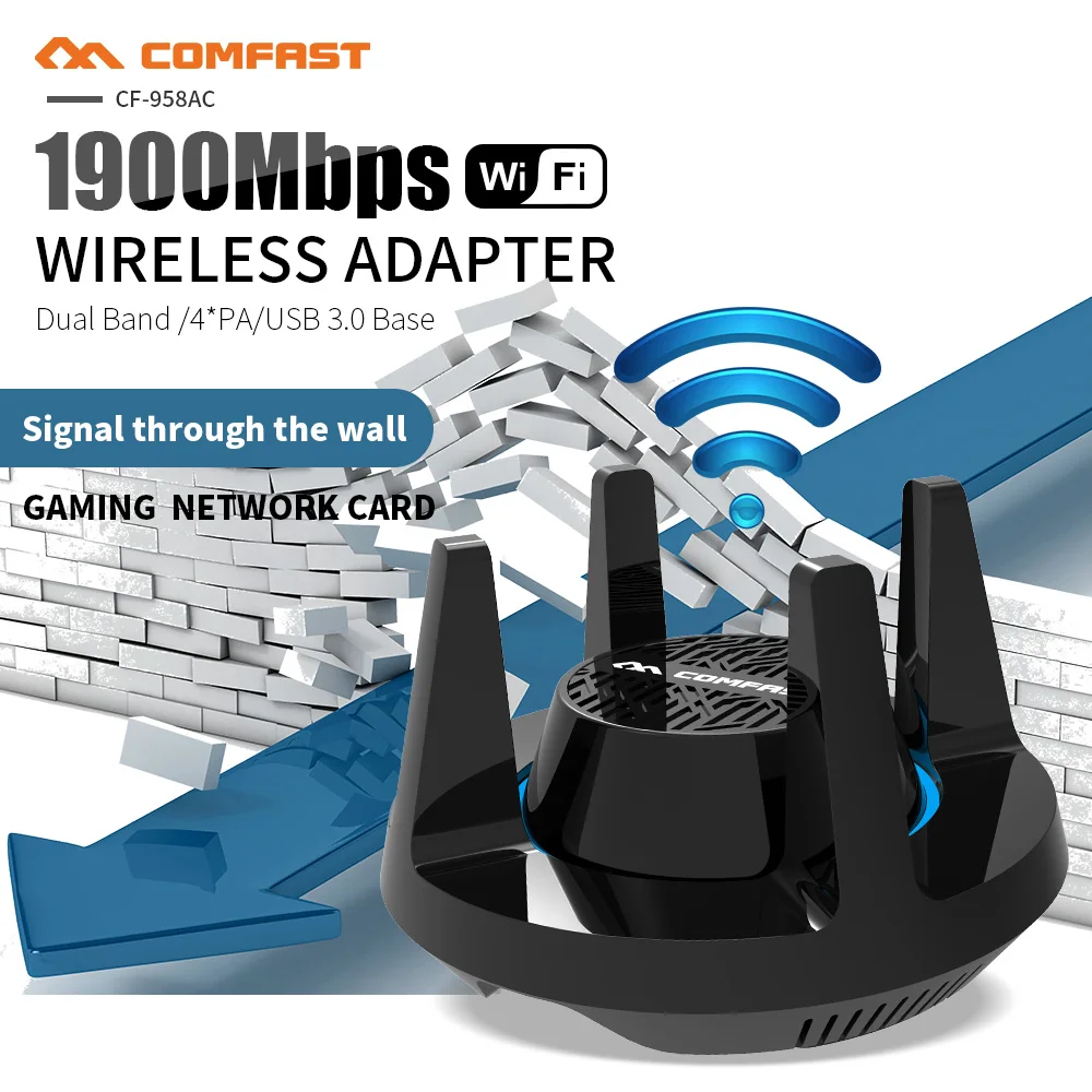 Comfast 1900 Мбит/с Гигабитный беспроводной Wi Fi адаптер двухдиапазонный 2 4 и 5 8 ГГц