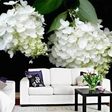 Diantu пользовательские обои белая Гортензия сад ветер ТВ фон стены гостиная спальня фон стены фрески 3d обои