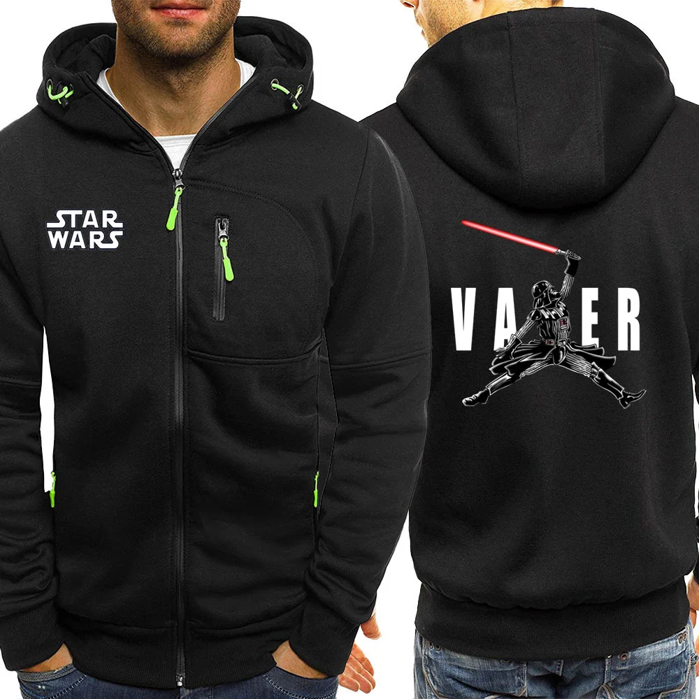 Darth Vader Star Wars Autumn Cartoon Hoodie Sweatshirts Men Hoody Casual Jacket Zipper Sportswear Long Sleeve Fleece Coat - Цвет: black6