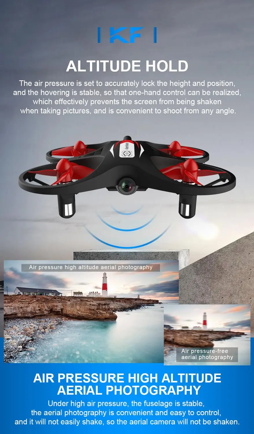 KF608 Mini RC Drone with 720P wifi Camera Quadcopter Altitude Hold Headless Mode 3D Roll Speed Switch Mini RC Quadcopter Toys