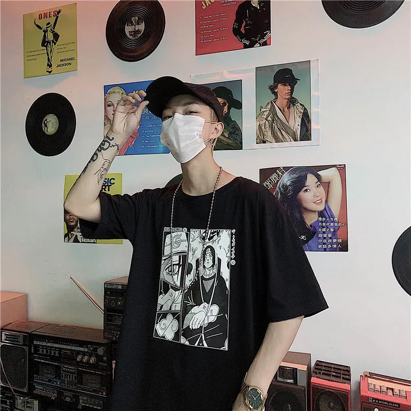 summer cotton naruto t shirt Rick and Morty T-shirt Loose oversized Short sleeve cartoon Anime printing Vogue camiseta hombre summer cotton naruto t shirt Rick and Morty T-shirt Loose oversized Short sleeve cartoon Anime printing Vogue camiseta hombre