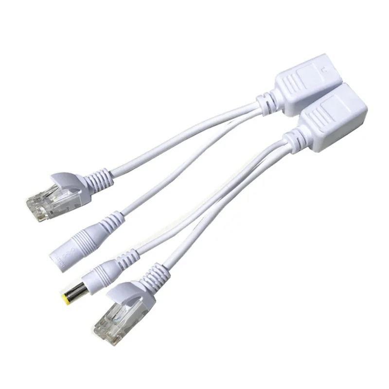 2 шт. кабель адаптер POE RJ45 инжектор Сплиттер Комплект экранированная лента пассивная мощность над Ethernet12-48v синтезатор сепаратор комбинер