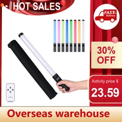 CZ RU Stock RGB Colorful LED Stick Fill Light Handheld 20W 3000K LED Flash Light stick Speedlight Photographic Lighting