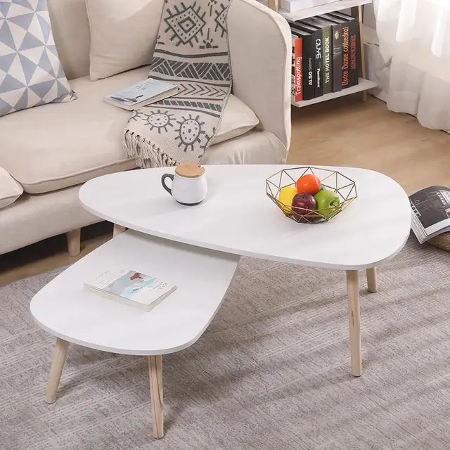 2Pcs/Set Fashion Coffee Tables Simple Mini Nordic Convenient Sofa Modern Tea Tables Living Room Decoration Furniture  1