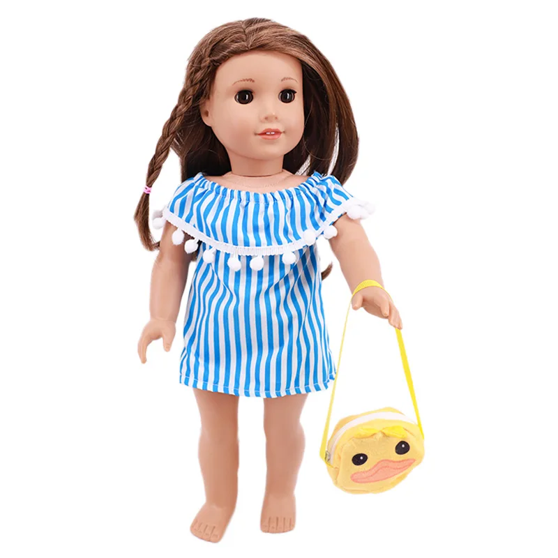 Doll Accessories Plush Doll Accessories Doll Bag Toys Doll Backpack Messenger Bag For American 18Inch Doll