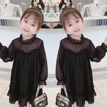 Платье принцессы Осенняя детская одежда для девочек милые вечерние платья с длинными рукавами для дня рождения детская одежда 2, 3, 4, 5, 6, 7, 8 лет