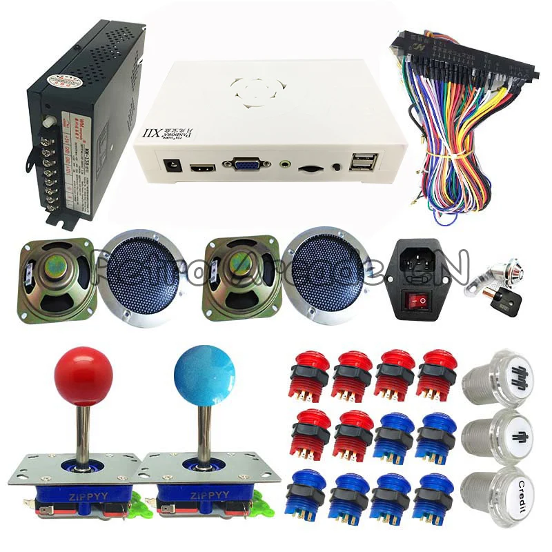 Аркадная игровая машина 3D Pandora DIY Kit 3188 в 1 для игры JAMMA board zippy джойстик HAPP Стиль Кнопка для - Цвет: Long zippy joystick