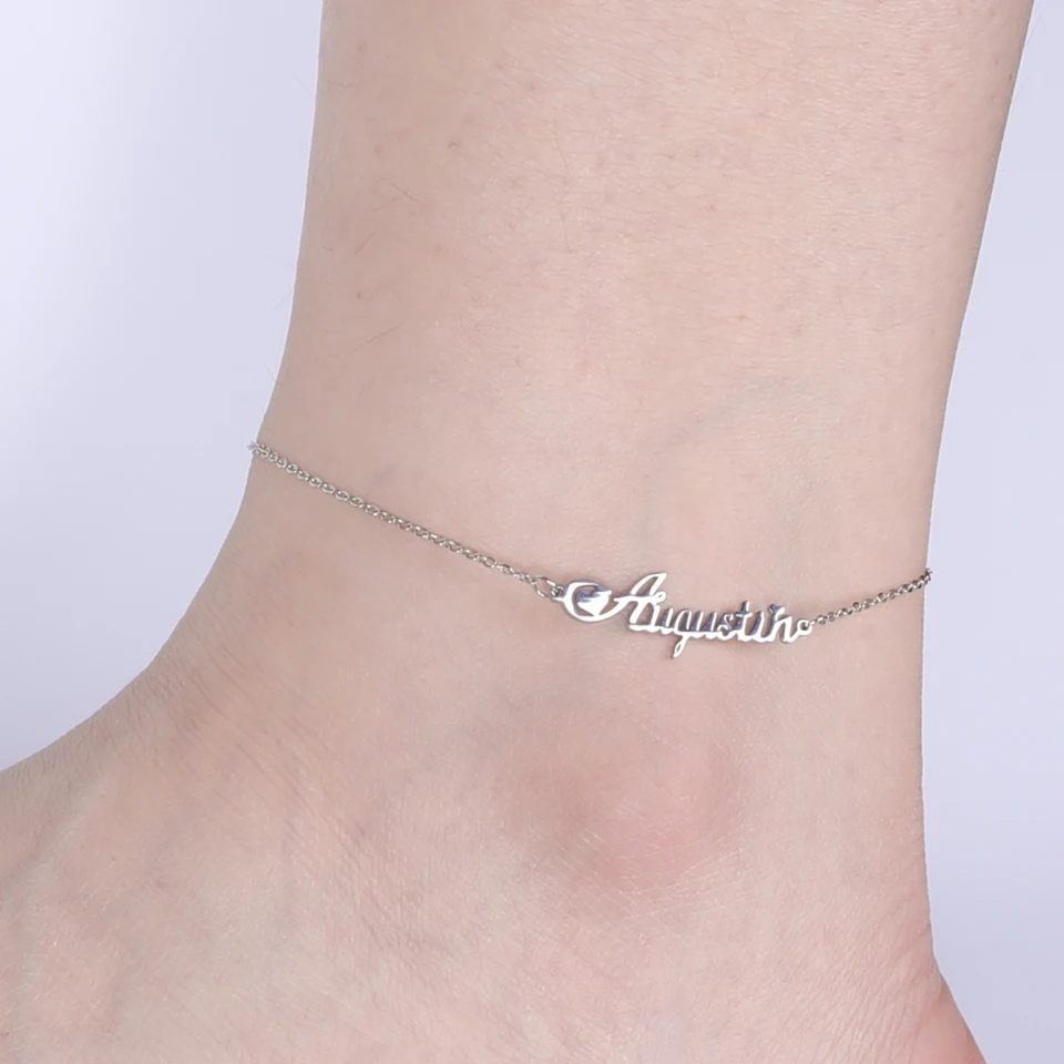 Name Anklet Initial Anklet Custom Silver Anklet Custom Anklet Personalized  Anklet Custom Name Anklet Personalized Name Anklet - Etsy