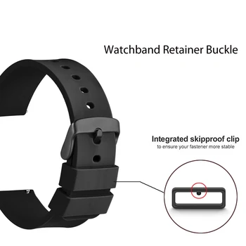 

22mm Silicone strap Buckle Replacement Watchband Retainer Loop strap Accessories strap activity ring rubber strap buckle