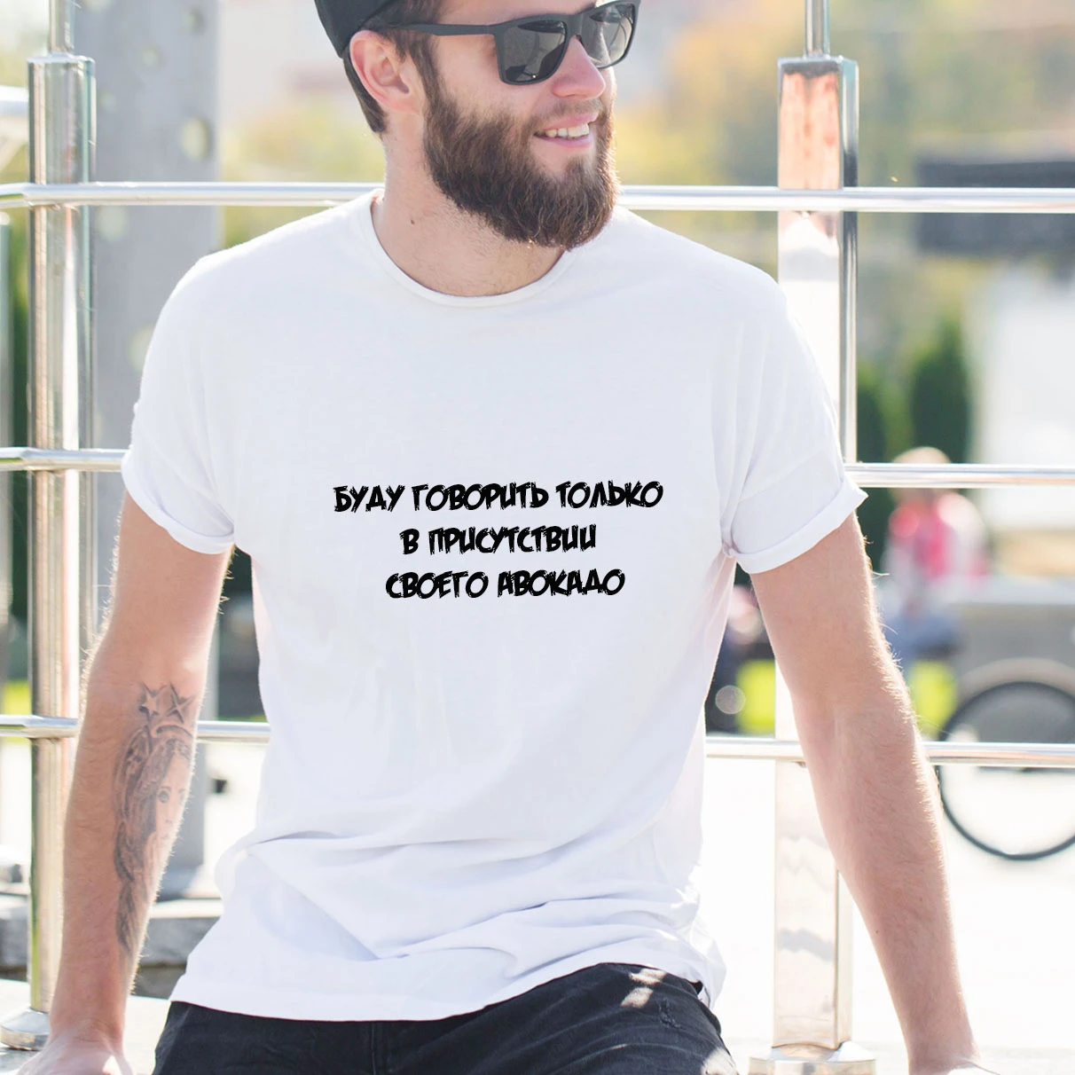 Men's White T Shirt with Russian Inscriptions Harajuku Funny T-shirts Summer Short Sleeve Round Neck Streetwear Fashion Tops Tee | Мужская
