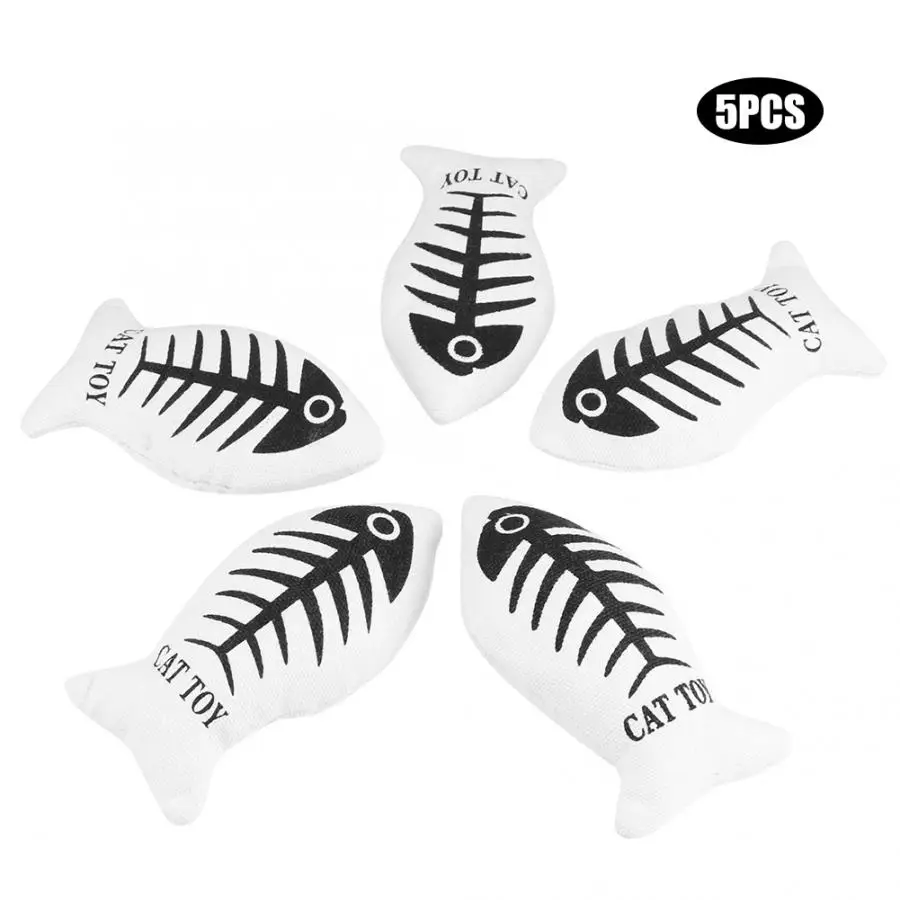 5 шт., Интерактивная игрушка в форме рыбки С Кошачьей Мятой для кошек, игрушечная игрушка для кошек