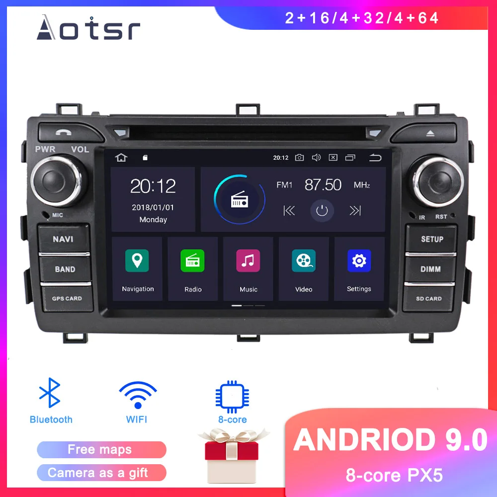 DSP Android 9,1 gps автомобильный dvd плеер с навигацией плеер для Toyota Auris 2013+ Автомобильное Стерео Радио мультимедийный плеер головное устройство магнитофон