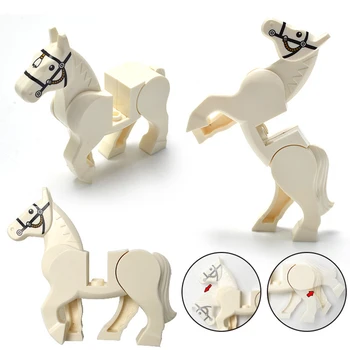 

6pcs/lot Action Figures Building Blocks Brick DIY Toy Compatible Brand Figures Police Soldier War Horse For Gift To Children