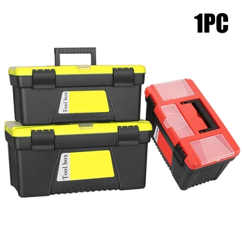 

Car ABS Removable Tray Tool Box Carrying Thickened Practical With Handle Hardware Portable Home Travel Dual Lock Multifunctional
