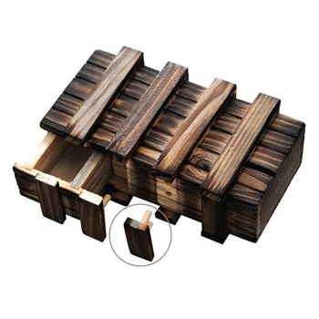 

Educational Toy Mind Game Case Kids Brain Teaser Educational Toy Wooden Storage Gift Adult