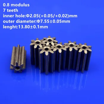 

10pcs/lot Mini Motor Gear Inner Bore 2.05mm 0.8 Modulus 7 Teeth for Motor Model Accessories Small Gear