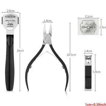 

Manicure Pedicure Set Nail Clippers 10 in 1 Stainless Steel Professional Pedicur 40JD
