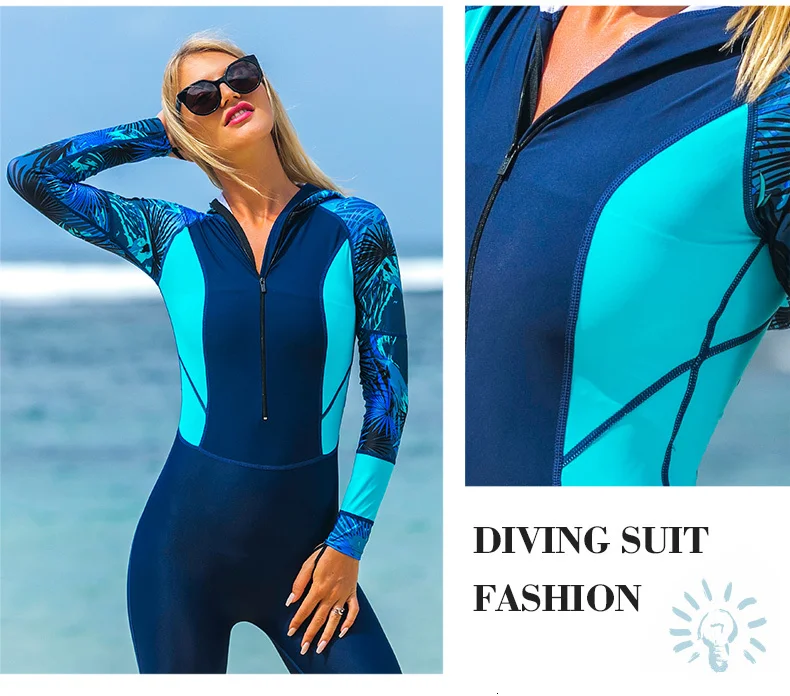 SBART Women Lycra Rash Guards Anti-UV One-Piece Short/Long Sleeve Beach Clothes Swimsuit for Scuba Diving Snorkel Rash Guards