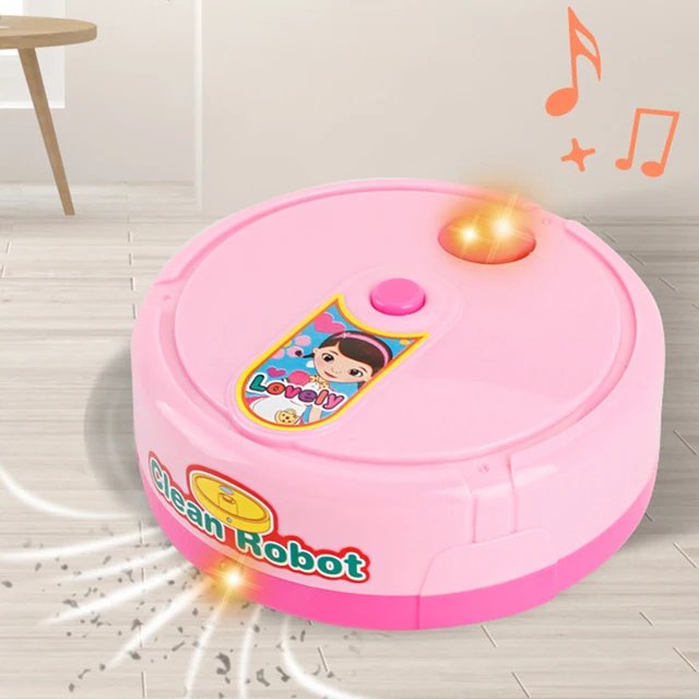 New Dollhouse Electric Music Cleaning Machine Vacuum Cleaner Sweeping Robot Toy Children Toy Pretend Play Tools Educationa Toys 3