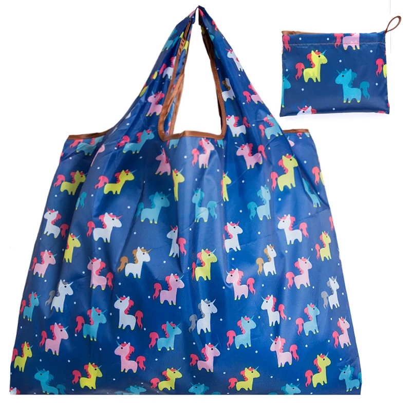 

Magic style 210t nylon large handbag environmental friendly reusable polyester portable shoulder bag various folding bags shoppi