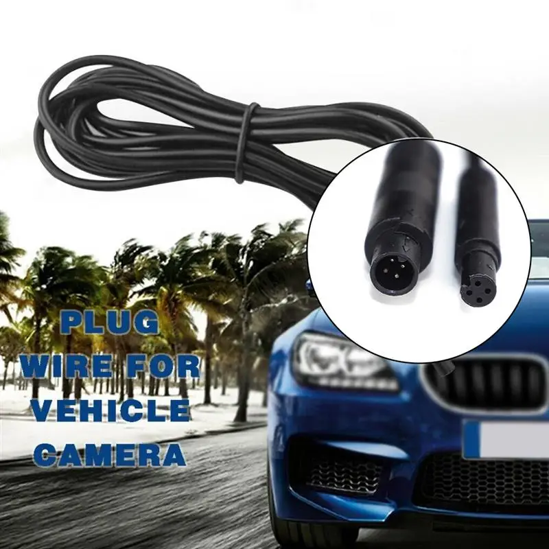 차량 대시 후면 카메라 연장 케이블, 차량 백업 리버스 캠, 4 핀 연장 와이어 ..