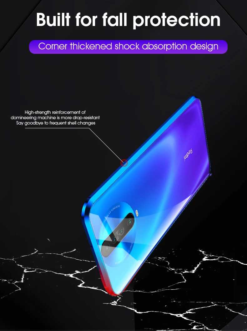 Magnetic Case for Xiomi Redmi K30 Pro Case Front+Back double-sided 9H Tempered Glass Case for Redmi K30 5g/4g Metal Bumper Case