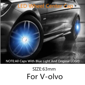 

Badge Emblem Hub Light Lamp 4PCS Car Floating Illumination Wheel Center Caps LED Light Cover Lighting Flash Auto Fit For VolVo