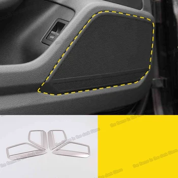 

Lsrtw2017 Stainless Steel Car Interior Door Sound Trim Speaker Panel for Audi A6 C8 2019 2020 2021 Accessories Auto Decoration