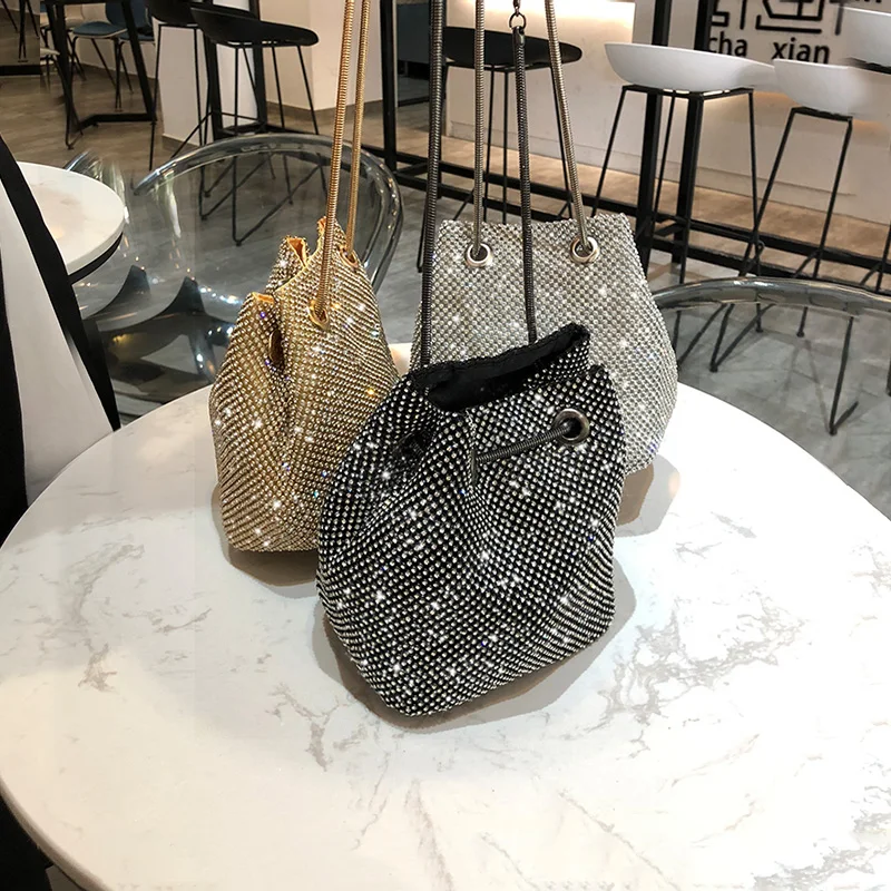 

Female Diamond Handbag Vintage Crystal Design Evening Bag Wedding Party Bride Clutch Velour Bag Purse rhinestone shoulder bags