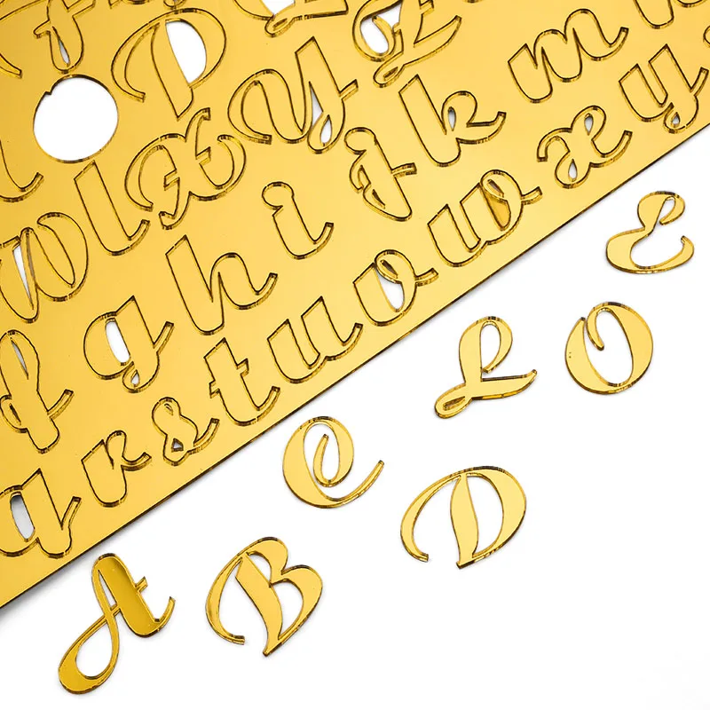 Acrylic DIY English Alphabet Letter Pattern Decor Stamp Cake Mold Biscuit MoUK