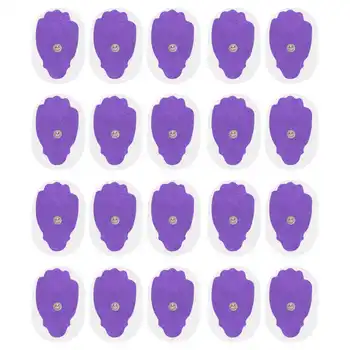 

Massage Device Roller Hand-Shaped Non-Woven Button Electrode Pad for TENS/EMS Massage Therapy Machine Purple Relief Pain