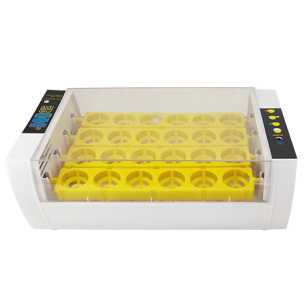 

24 Chicken Eggs Incubator Hatcher Temperature Humidity Control Full Automatic Egg Turning Hatching Family Use Easy to Observe