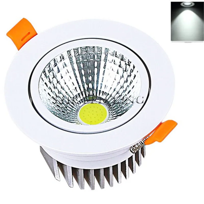 1 высококачественный Epistar LED Chip-on-board встраиваемый вниз светильник с регулируемой яркостью 5 Вт 7 Вт 9 Вт 12 Вт 15 Вт Светодиодный точечный светильник с затемнением потолочный светильник 110 В 220 В