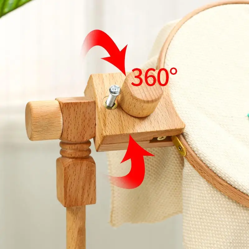 Embroidery Frame Stand Hoop Cross Stitch Needlework 43 cm Rack Desktop  Holder