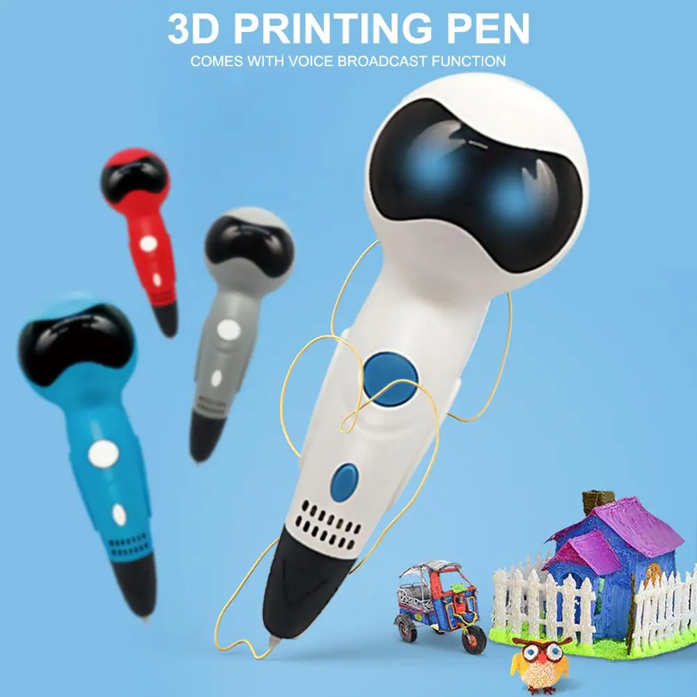 3D Ручка Робот 3D Рисование печать принтер ручка с голосовыми подсказками день рождения праздник Рождество подарок игрушка для детей дизайн рисунок